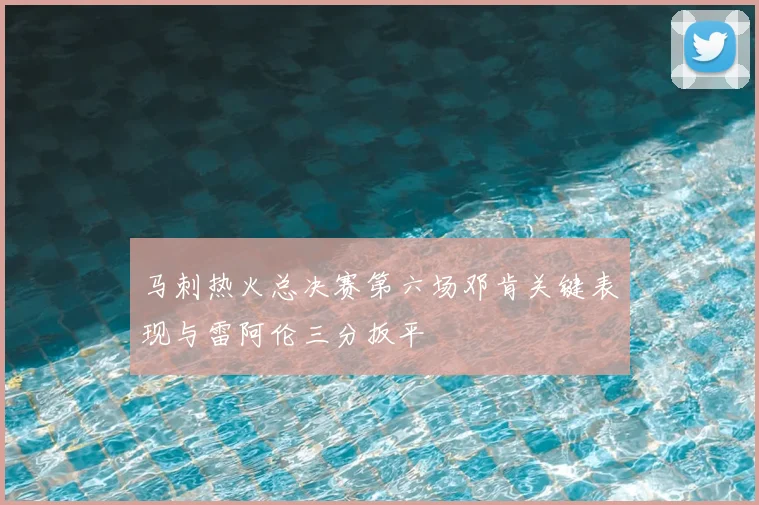 马刺热火总决赛第六场邓肯关键表现与雷阿伦三分扳平